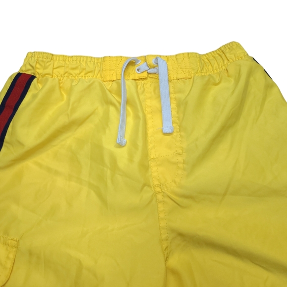 U.S. POLLO ASSN. SWIM SHORTS BOYS SIZE 10/12 YELLOW EMBROIDERED POCKETS & MESH - Picture 2 of 12
